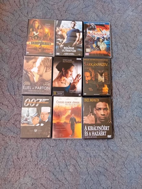 DVD film csomag /Srknyszv, Bourne ,Bovaryn/egyben 1200Ft