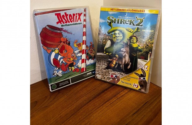 DVD mesefilm Asterix Shrek 2 mese