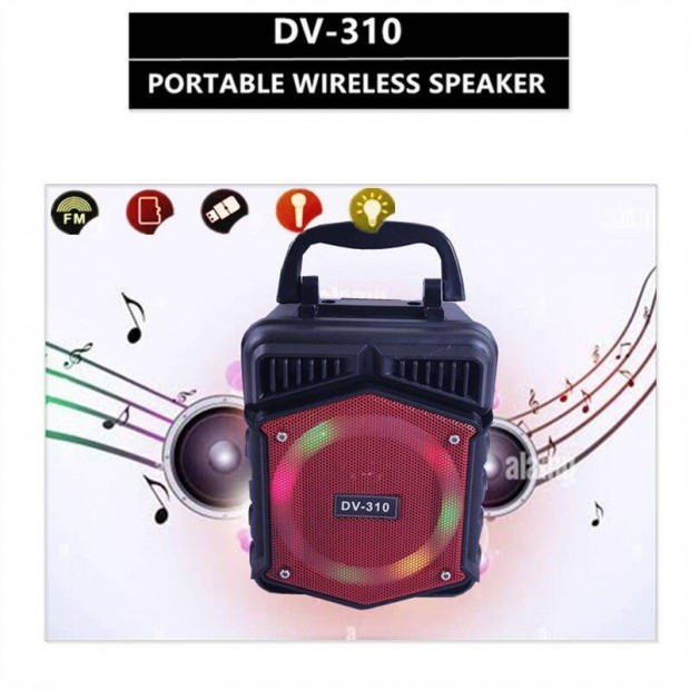 DV-310 bluetooth hangszr portable wireless speaker MP3 player
