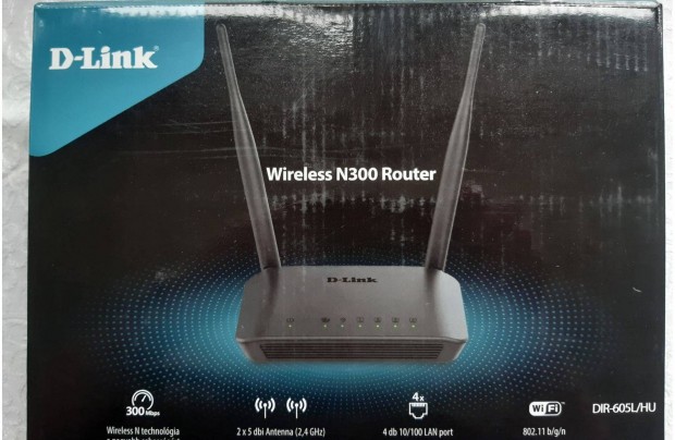 D-Link DIR-605L/HU Wireless N300 Router elad