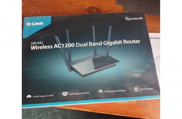 D-Link j AC 1200 gigabites Wi-Fi router Dual band elad