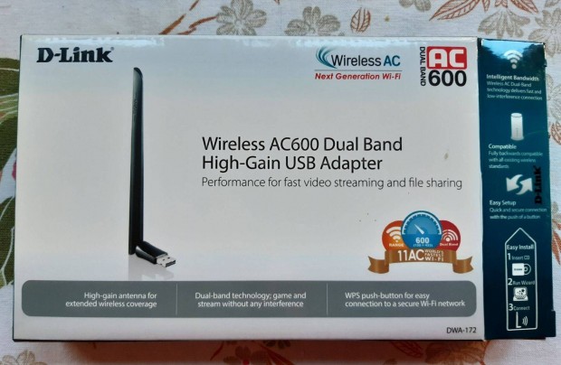 D-Link Wireless AC600 Dual Band High-Gain USB adapter elad