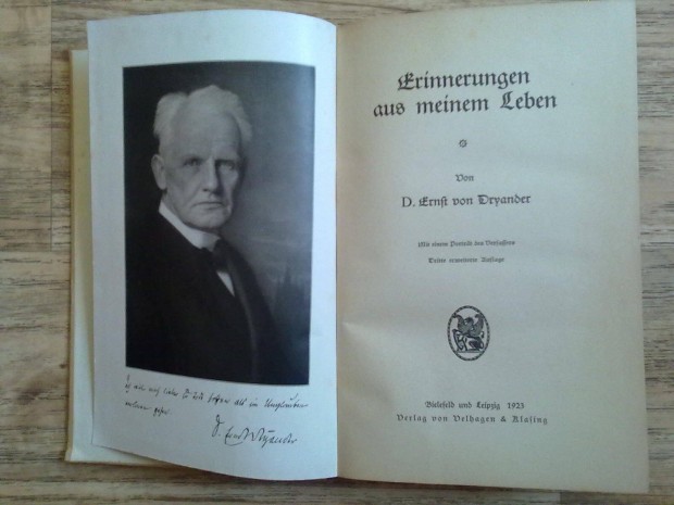 D. Ernst von Dryander: Erinnerungen aus meinem Leben (1923-as kiads)