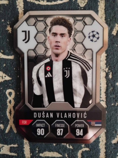 D. Vlahovic (Juventus) Shield Pajzs Bajnokok Ligja 2024/25 krtya