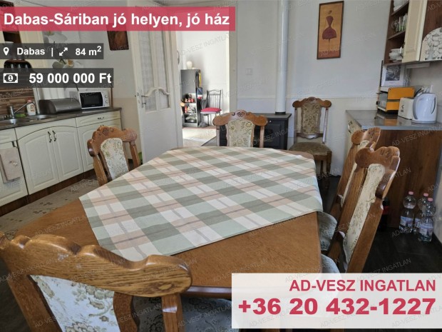 Dabas-S�riban j� helyen, j� h�z