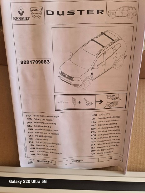 Dacia Duster II. tetcsomagtart