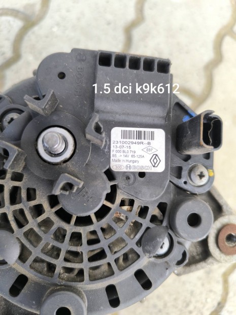 Dacia Renault 1.5 dci K9K generátor 30eft