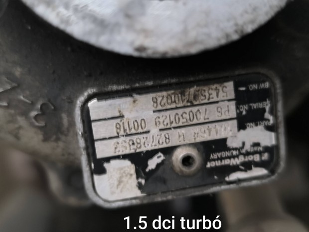 Dacia Renault 1.5di 90le k9k turbo 45eft