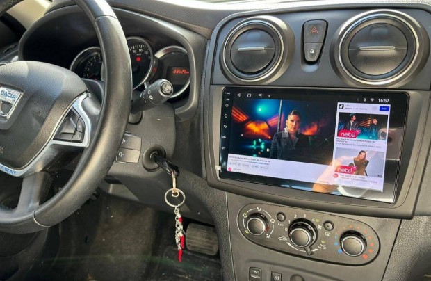 Dacia Sandero Logan 2Din Android Rádió Multimédia Navigáció 9" Kijelző