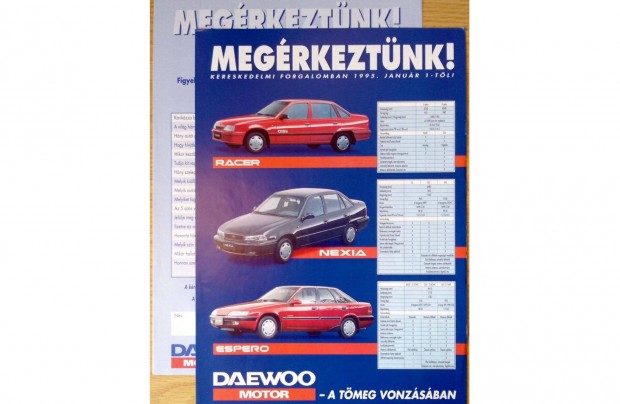 Daewoo 1994-es magyar prospektus