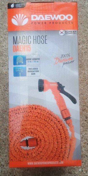 Daewoo magic hose, 15 méteres locsoló cső, slag, vadonatúj eladó