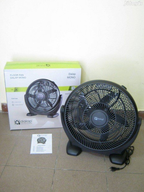 Dalap Mono fekete szn Padlventiltor, 45 cm, j!