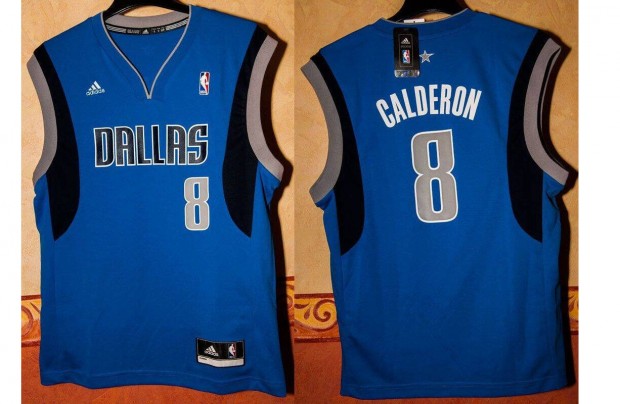 Dallas - Calderon 8 - NBA eredeti adidas kosaras mez (Új, Címkés)