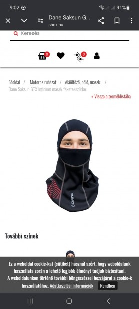 Dane Saksun Goretex motoros maszk elad 