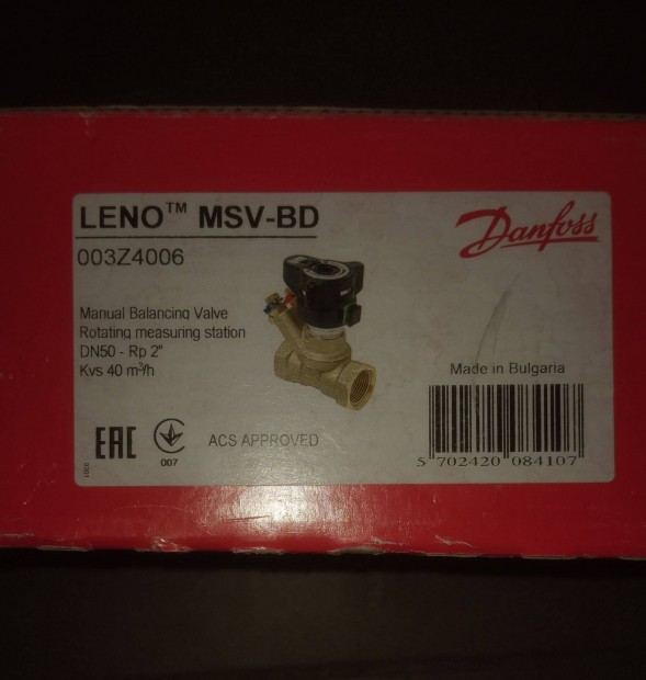 Danfoss 2"-os ferdeszelep