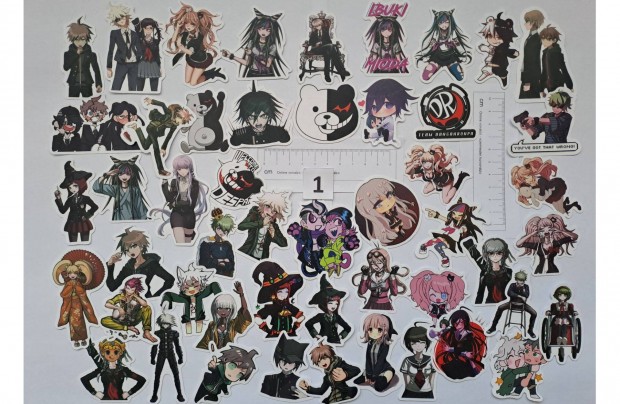 Danganronpa anime matrica 50 db 2 fle 4-7 cm j