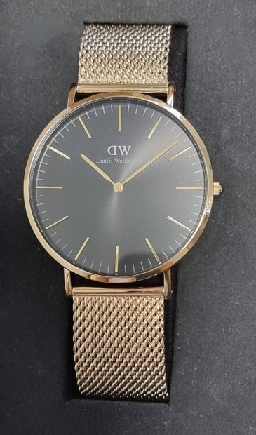 Daniel Wellington arany színű, mesh szíjas karóra / Teljesen új /