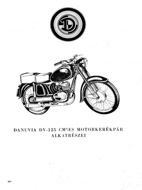 Danuvia DV 125 s motorkerkpr alkatrsz katalgus