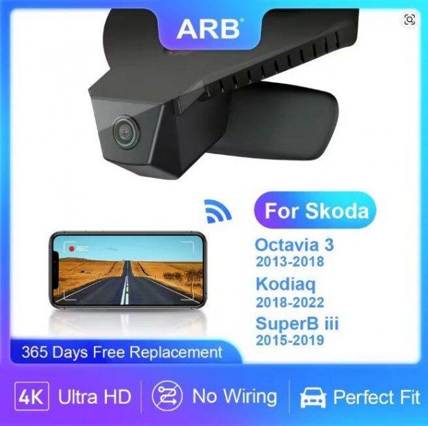 Dashcam menetrögzítő kamera Skoda Octavia Kodiaq Superb
