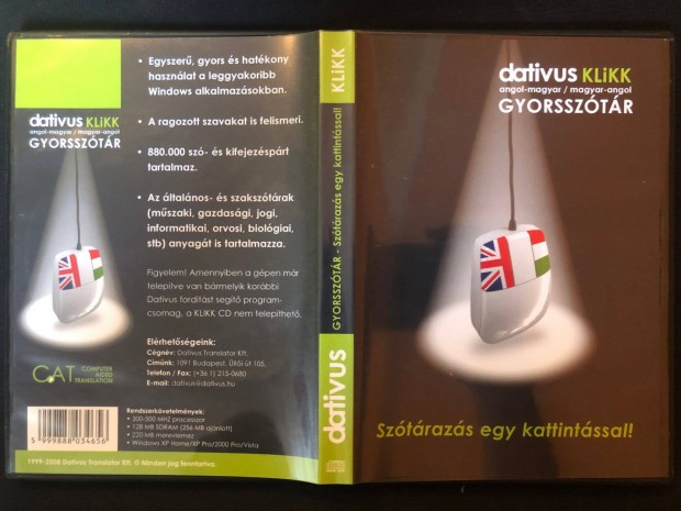 Dativus Klikk Gyorssztr Angol-magyar / magyar-angol CD-ROM