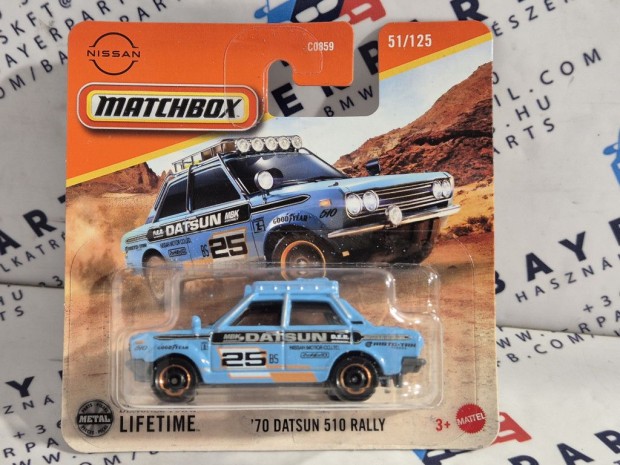 Datsun 510 Rally (1970) - 51/125 - bliszteres  -  Matchbox - 1:64