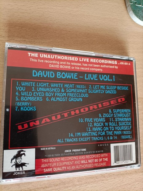 David Bowie CD ritkasg, ausztrliai kiads