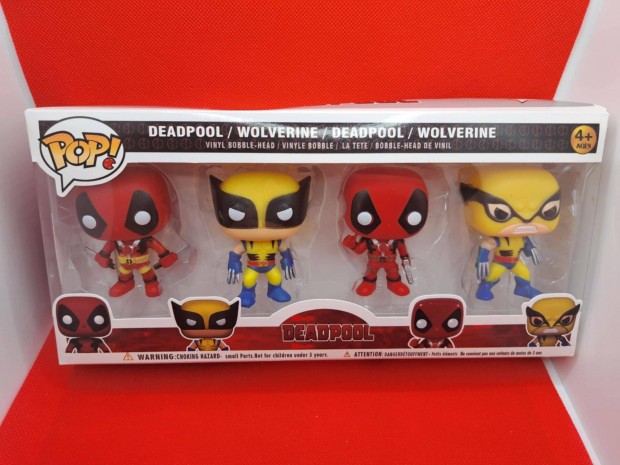 Deadpool/Wolverine Bobble-head figura 4 darabos