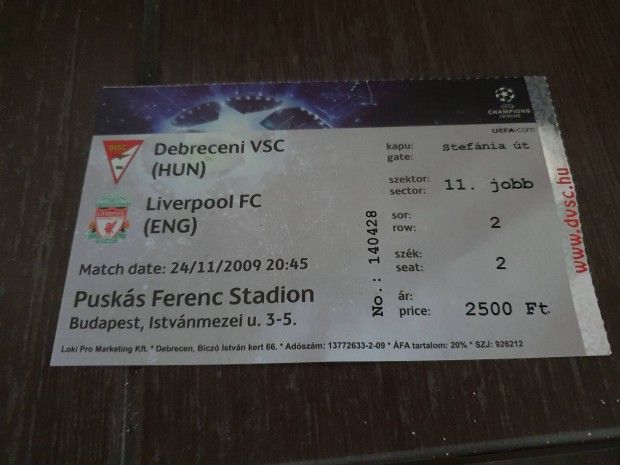 Debrecen DVSC Liverpool belp jegy foci labdarg