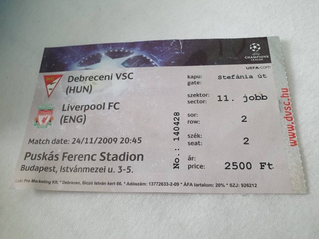 Debrecen DVSC Liverpool foci futball jegy belp meccs