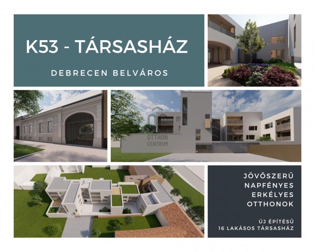 Debreceni eladó új építésű tégla társasházi lakás