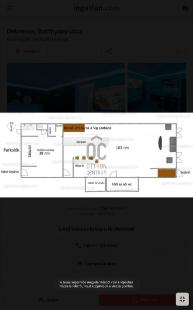 Debreceni kiad� �zleti c�l� ingatlan