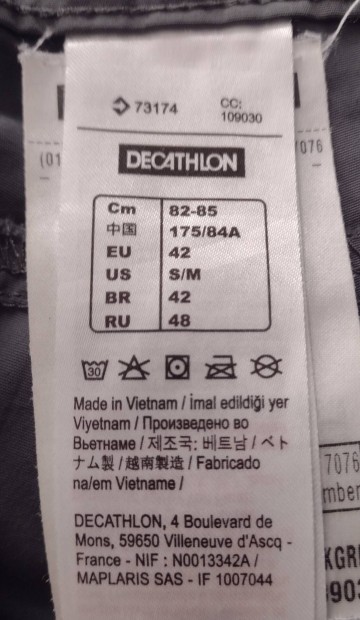 Decathlon Quechua vékony férfi nadrág Új!!!