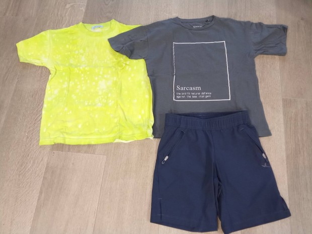 Decathlon rövid nadrág+2db.póló.122-128.