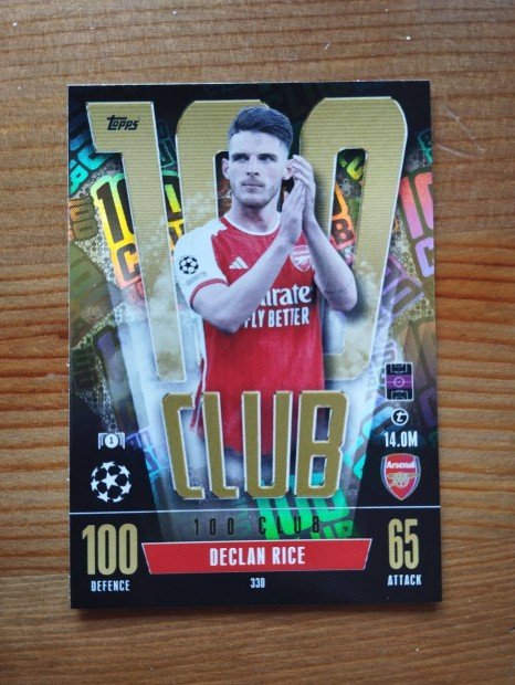 Declan Rice (Arsenal) 100 Club Bajnokok Ligja Extra 2023 krtya