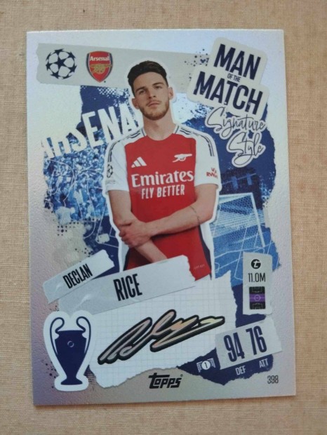 Declan Rice (Arsenal) Man of the Match BL 2024/25 focis krtya