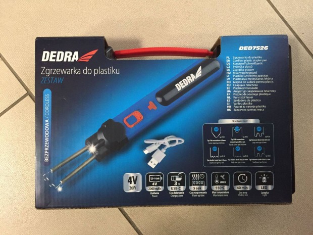 Dedra DED7526 Manyag hegesztgp 4V 550 fokos, vezetk nlkli USB C