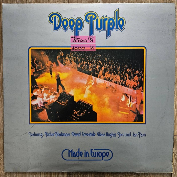 Deep Purple Made In Europe bakelit lemez, hanglemez LP (1000)