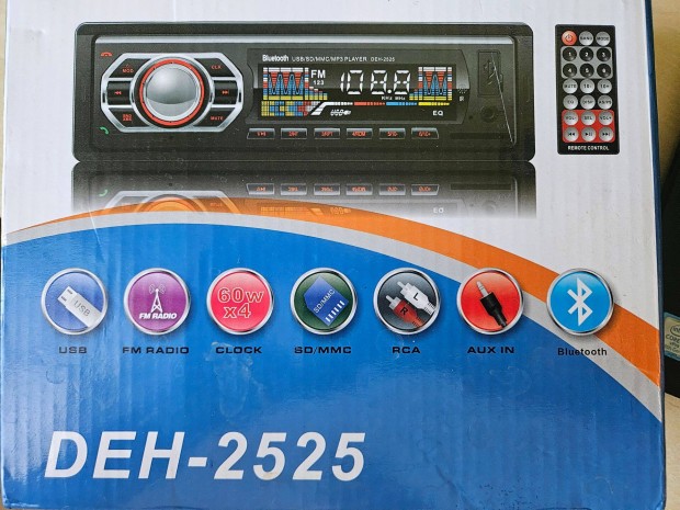 Deh-2525 Bluetooth autrdi fejegysg tvirnytval, MP3 lejtszs,