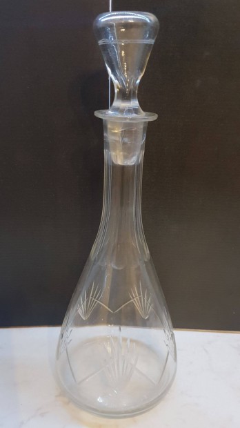 Dekanter veg - palack, dugval 33 cm magas