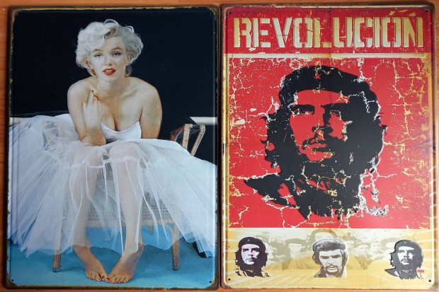 Dekorcis fm tbla 40x30cm (Merilyn Monroe - Che Guevara Forradalom