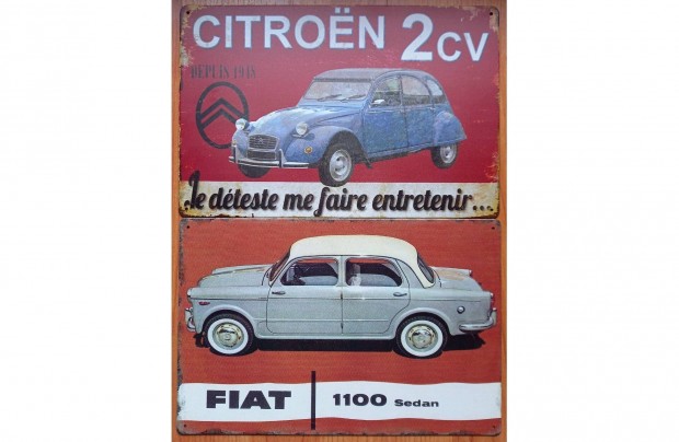 Dekorcis fm tbla (Citroen 2CV - Kacsa - Fiat 1100 Sedan )