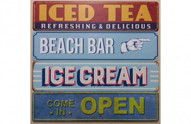 Dekorcis fm tbla (Jeges TEA, Beach BAR, ICE Cream, Gyere Nyitva)
