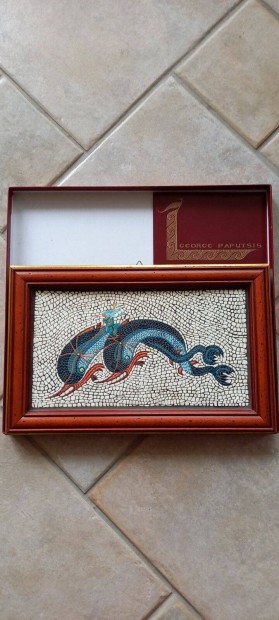 Delfines mozaik kp - eredeti grg kzmves munka