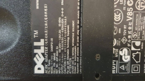Dell 90W 19,5V 4,62A eredeti laptop notebook adapter tlt 0528