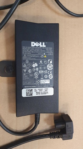 Dell 90W 19,5V 4,62A eredeti laptop notebook adapter tlt