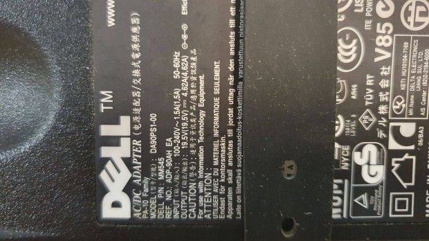 Dell 90W 19,5V 4,62A eredeti laptop notebook adapter tlt