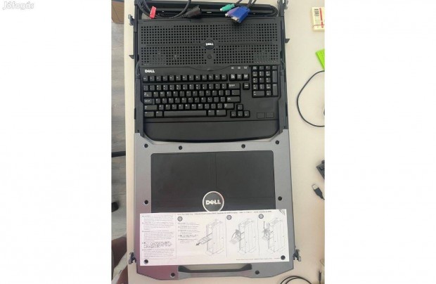 Dell HP535 rack konzol, 17"-os monitor, Qwertz billentyzet - hasznlt