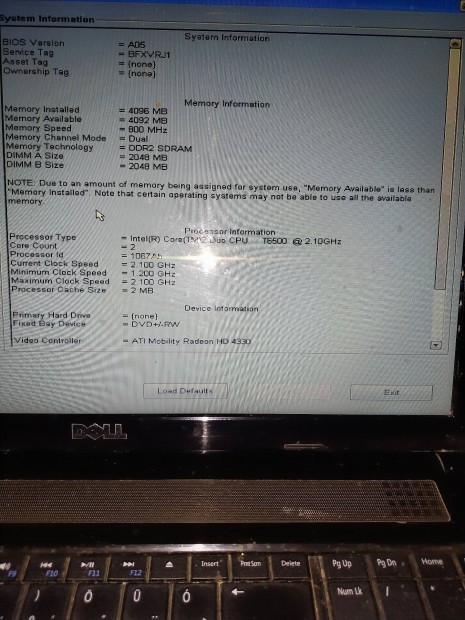 Dell Inspiron 1750 17"-os laptop