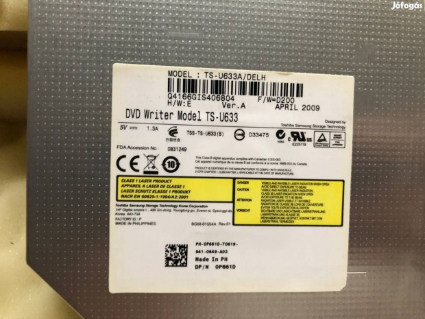 Dell Model TS-U633 CD-RW DVD-RW E4300 dvd E4300 bonts P661D 0P661D