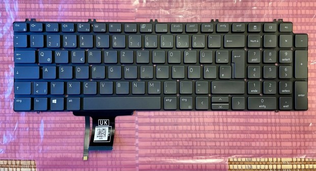 Dell Precision 7550 7560 7750 7760 GER vil.billenty�zet +#